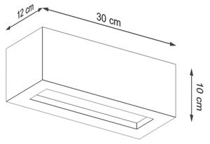 Sollux SL.0992 - Аплик VEGA 1xE27/60W/230V 30 cм бетон