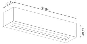 Sollux SL.0993 - Аплик VEGA 2xE27/60W/230V 50 cм бетон