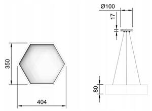 LED полилей на кабел LED/20W/230V черен