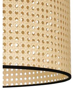 Duolla - Полилей за повърхностен монтаж ROLLER RATTAN 1xE27/15W/230V Ø 45 см бежов/черен