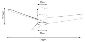 ZEVENTI - LED таванен вентилатор BARROSA LED/18W/230V Wi-Fi Tuya + дистанционно управление