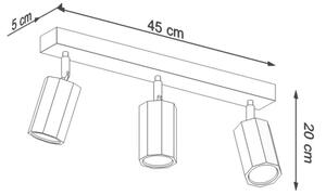 Sollux SL.1030 - Спот ZEKE 3xGU10/40W/230V дъб