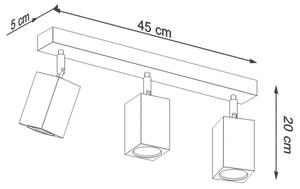 Sollux SL.1037 - Спот KEKE 3xGU10/40W/230V дъб