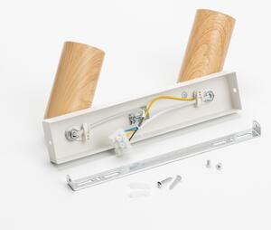 Brilagi - Спот SELE 2xGU10/30W/230V бял/дъбов декор