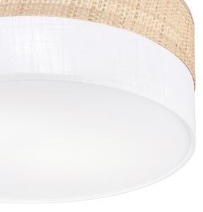 Плафон SIRJA DOUBLE BOHO, 2xE14/15W/230V, Ø 35 см, бежово/бяло