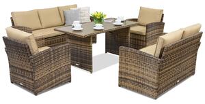 Градински мебели Monaco Apetito 7 Garden Point кафяв