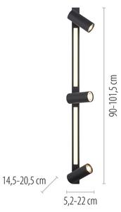 Schöner Wohnen 11794-18 - LED точково осветително тяло DANTE 3xGU10/10W+LED/14,4W черно