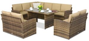 Градински мебели Monaco Comida 9 Garden Point кафяв
