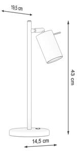 Sollux SL.1090 - Настолна лампа RING 1xGU10/40W/230V бяла