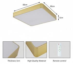 Brilagi - LED таванно осветително тяло POOL LED/48W/230V 3000/4000/6000K 50x50 cm златисто