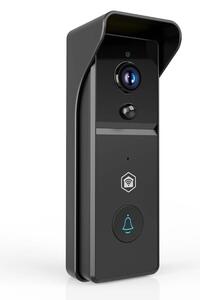 Nedis WIFICDP21BK - Видеозвънец със сензор 4400 mAh Full HD 1296p IP44 Wi‑Fi Tuya