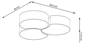 Sollux SL.1052 - Лампа CIRCLE 6xE27/60W/230V бяла