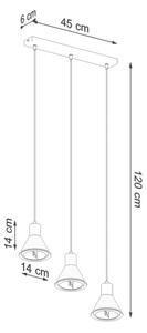 Sollux SL.0990 - Висящ полилей TAZILA 3xES111/60W/230V черен