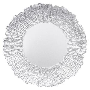 Декоративна подложна чиния ANEMONE SILVER,33 см, сребро