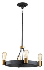 Quintiesse QN-SILAS-4P-DZ - Полилей на тръба SILAS 4xE27/60W/230V черно/златно