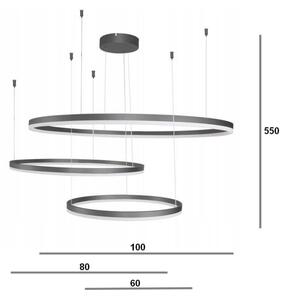 Azzardo AZ4707 - LED Висящ полилей HALO LED/130W/230V черен