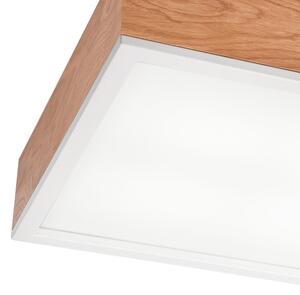 Плафон OAK SQUARE 4xE27/15W/230V 39x39 см дъб/бял
