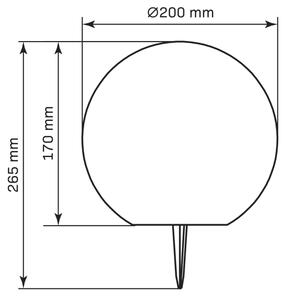 LED RGBW Соларна лампа BALL LED/3,2V 500 mAh Ø 20 см IP65 + дистанционно управление