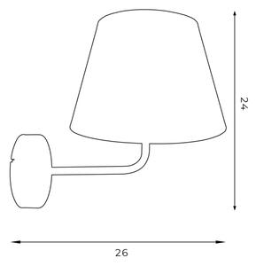 Аплик ARDEN 1xE27/60W/230V бял/златист