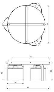 Полилей за повърхностен монтаж JONKO 3xE27/60W/230V