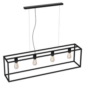 Висящ полилей FRAME 4xE27/60W/230V черен