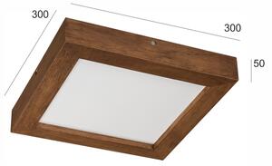 Brilagi-LED Димируема лампа WOODY FRAME LED/24W/230V дъб 30x30 см IP44 + д.у