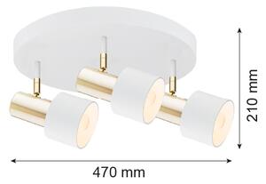 Argon 6008 - Спот DORIA 3xE27/15W/230V бял/месинг