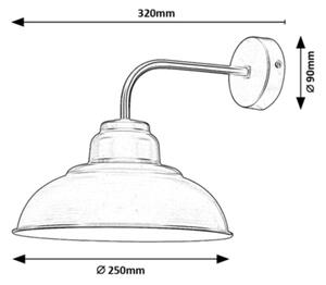Rabalux 5307 - Аплик DRAGAN 1xE27/60W/230V