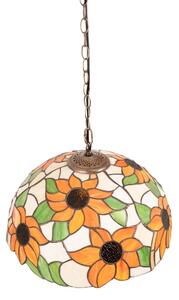 Brilagi - Tiffany витражен полилей на верига SUNFLOWER 1xE27/60W/230V Ø 40 см