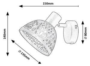 Rabalux 3133 - Стенен спот RATTAN 1xE14/15W/230V ратан