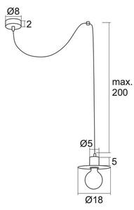 Argon 3835 - Висящ полилей CORSO 1xE27/15W/230V черен