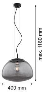 Argon 4350 - Пендел TRINI 1xE27/15W/230V Ø 40 см черен