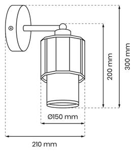 Аплик BLANCO 1xE27/60W/230V бял