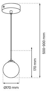 Висящ полилей REFLEX 1xE14/40W/230V Ø 17 cм