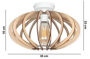 Полилей за повърхностен монтаж EARTH 1xE27/60W/230V бял/бежов