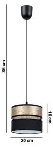 Висящ полилей LIMA 1xE27/60W/230V златист/черен