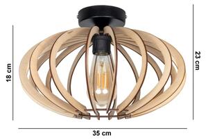 Полилей за повърхностен монтаж EARTH 1xE27/60W/230V черен/бежов