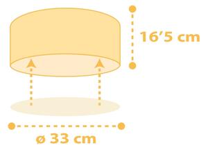 Dalber 82216A - Детска лампа STAR LIGHT 2xE27/60W/230V жълта