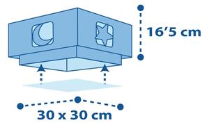 Dalber 63236T - Детска лампа MOONLIGHT 2xE27/60W/230V синя