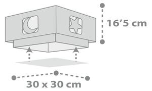 Dalber 63236E - Детска лампа MOONLIGHT 2xE27/60W/230V сива