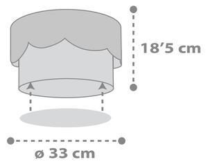 Dalber 61236E - Детска лампа MOON 2xE27/60W/230V сива