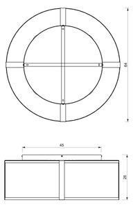 Полилей KAGA 5xE27/60W/230V черен/златист