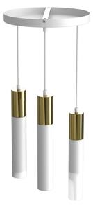 Висящ полилей CASSA 3xGU10/8W/230V бял/златист