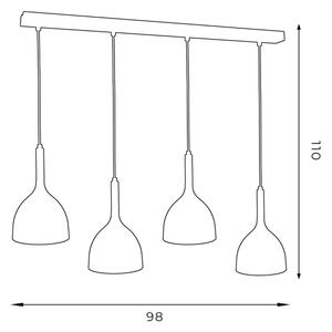 Висящ полилей NOAK WOOD 4xE27/60W/230V