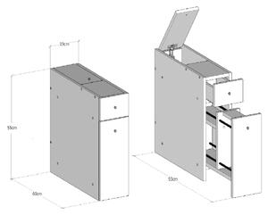 Шкафче за баня SMART 60x55 cм бяло