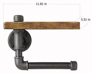 Поставка за тоалетна хартия с рафт BORU 30x14 cм смърч