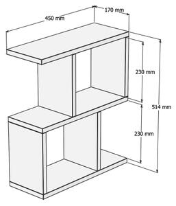 Странична масичка ZET 51,4x45 cм кафява