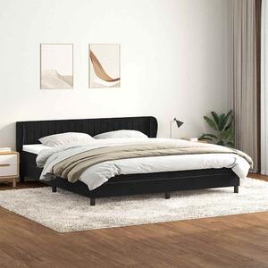 VidaXL Box Spring легло с матраци Black 180x210 cm Velvet