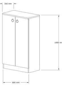 Шкаф за обувки DEFNE 100x60 cм бежов