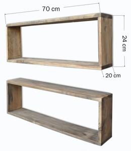К-кт 2бр. етажерки 24x70 cм смърч